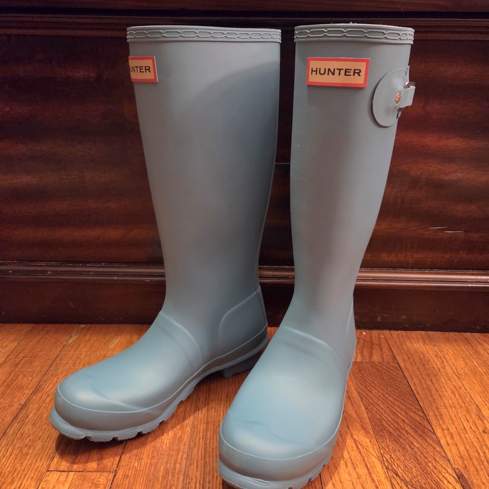 Hunter Blue Rain Boots